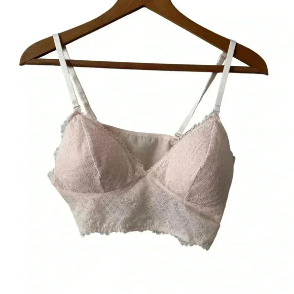 NWOT Bp Nordstrom pale pink lace plunge bra XL - Picture 3 of 6